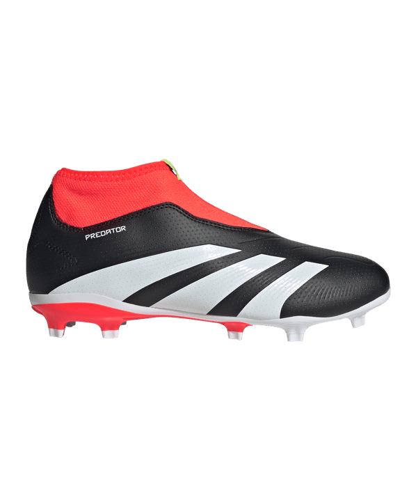 adidas Predator League LL FG Solar Energy Kids Schwarz Weiss Rot - schwarz