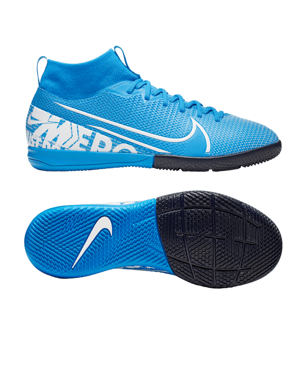 Nike Mercurial Superfly VII New Lights Academy IC Kids F414 - blau