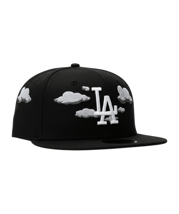 New Era MLB Los Angeles Dodgers Nighttime 59Fifty Fitted Cap Schwarz - schwarz