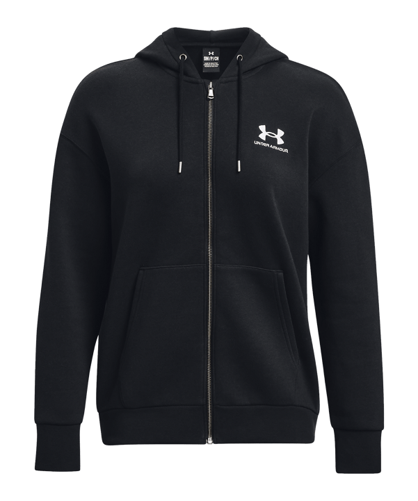 Under Armour Ess Fleece Kapuzenjacke Damen Schwarz - schwarz