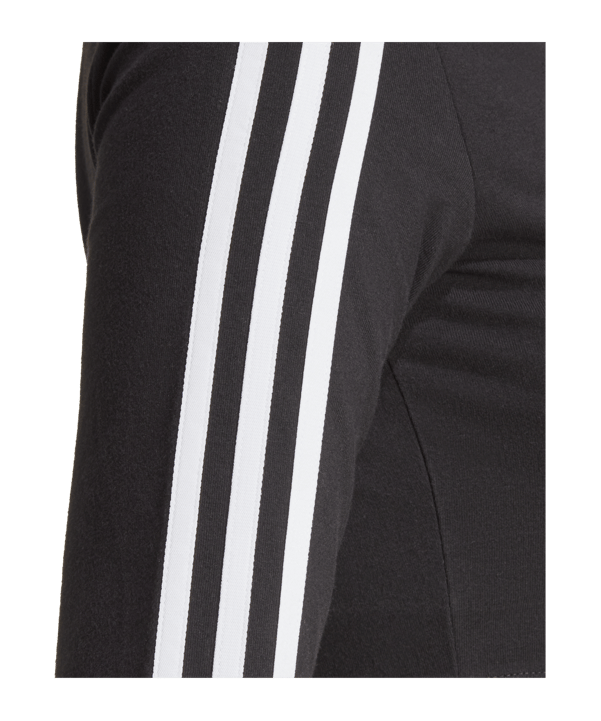 adidas Originals Adicolor Classics 3-Stripes Button Long Sleeve Tee Black - schwarz