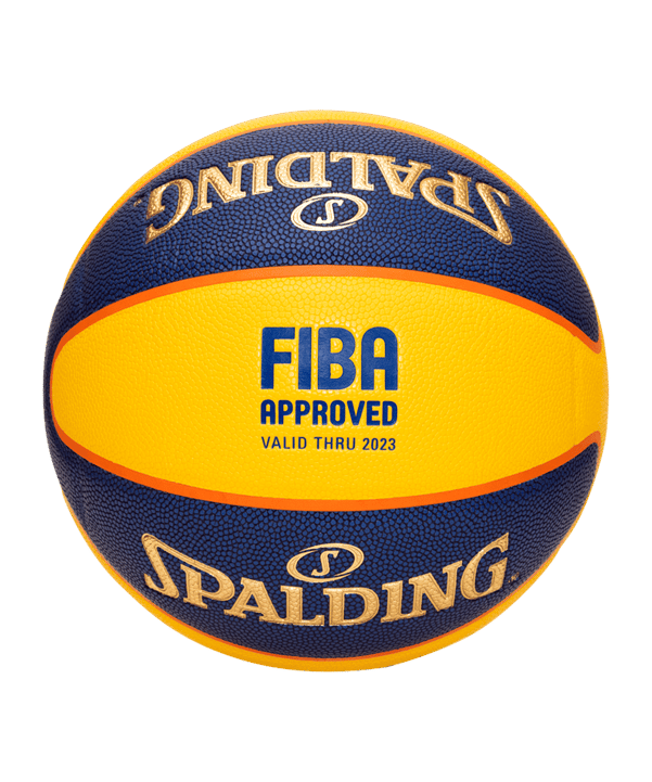 Spalding TF-33 FIBA Composite Basketball Blau Gelb - blau