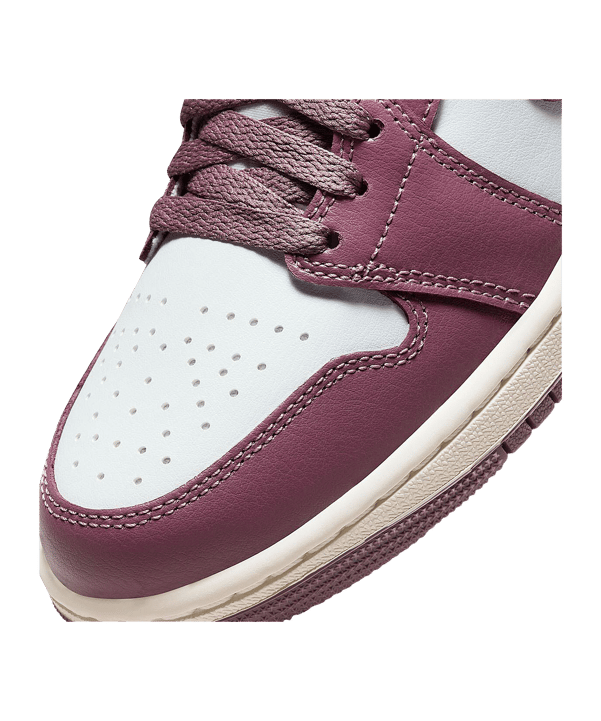 Jordan Air 1 Mid Damen Weiss Lila F050 - weiss