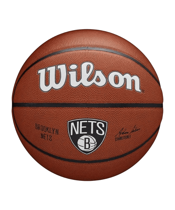 Wilson NBA Brooklyn Nets Basketball Indoorball Schwarz - braun