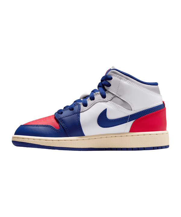 Nike Air Jordan 1 Mid Kids Weiß F102 - weiss
