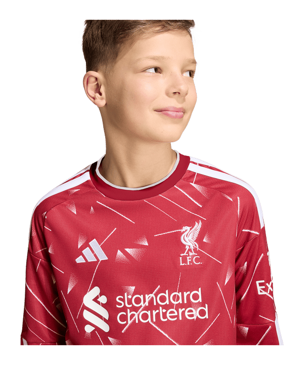 adidas FC Liverpool Trikot Langarm Home 2026/2027 Kids Rot - rot