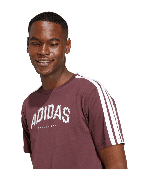 adidas Codes Collegiate Linear T-Shirt Rot - rot