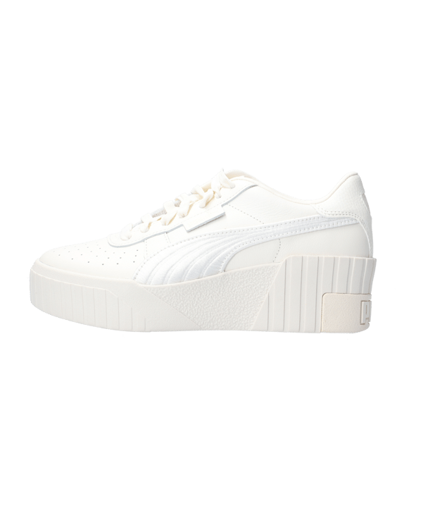 PUMA Cali Wedge Embroidery Damen Beige Weiss F01 - beige