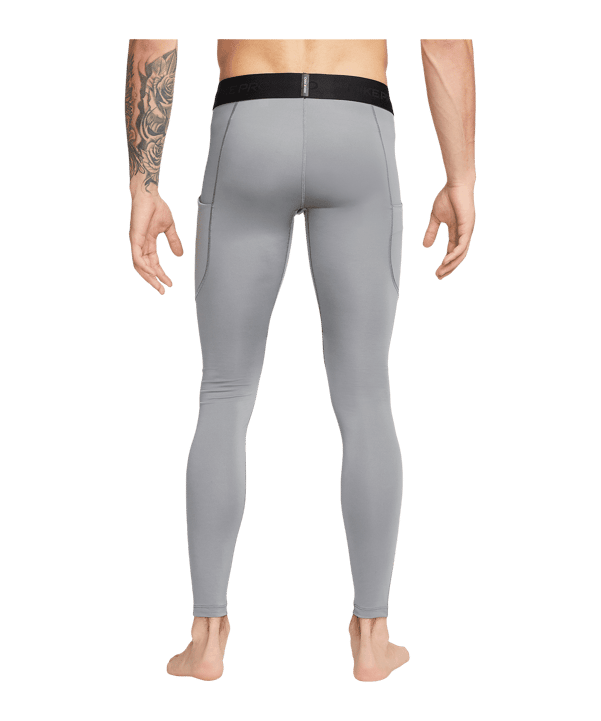 Nike Pro Training Tight Grau Schwarz F084 - grau