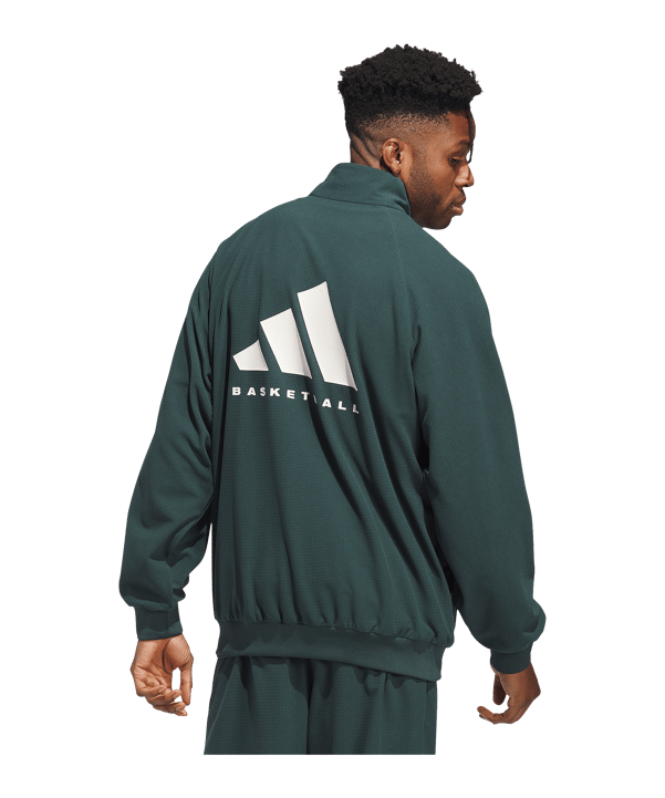 adidas Originals Brushed Basketball Kapuzenjacke Grün - gruen