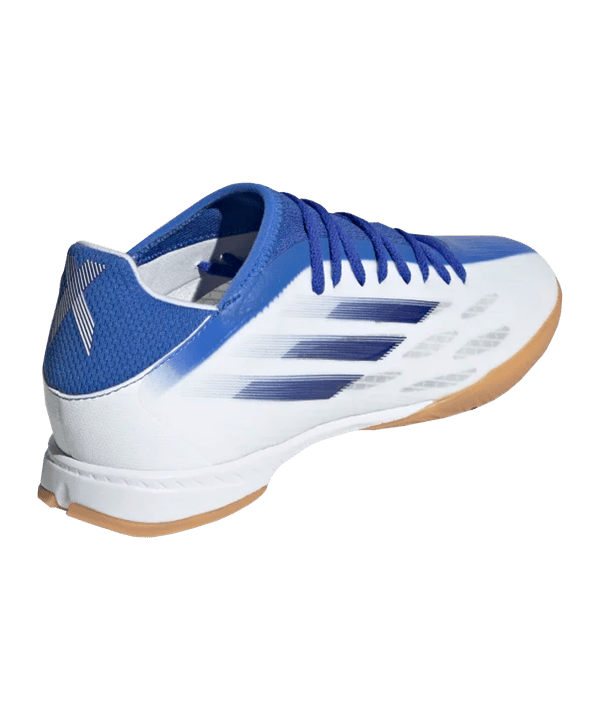 adidas X SPEEDFLOW.3 IN Halle Diamond Edge Weiss Blau - weiss