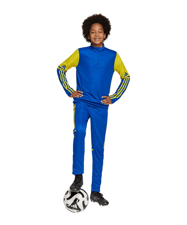 adidas Squadra 25 HalfZip Trainingsjacke Kids Blau - blau