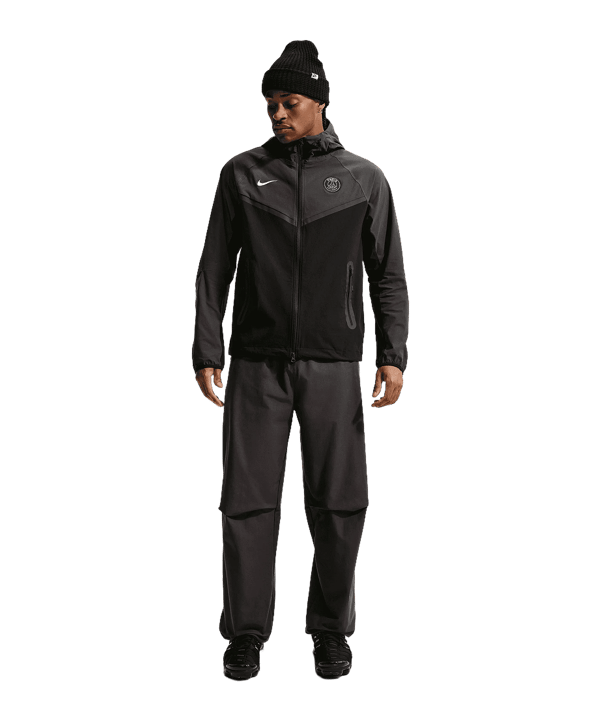 Nike Paris Saint-Germain Tech Woven Kapuzenjacke Schwarz F010 - schwarz