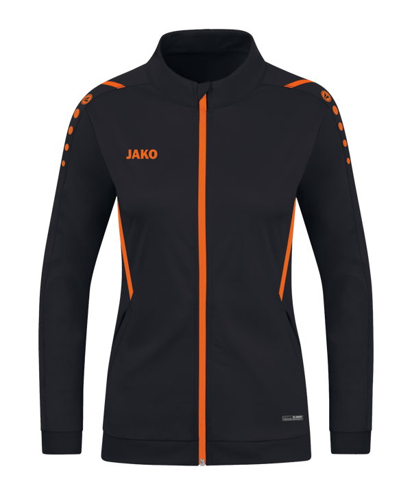 JAKO Challenge Polyesterjacke Damen Orange F807 - schwarz