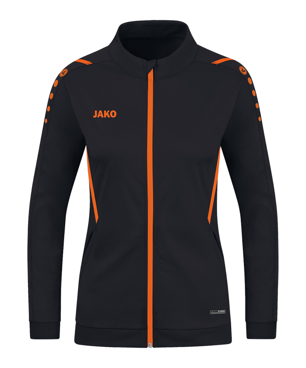 JAKO Challenge Polyesterjacke Damen Orange F807 - schwarz