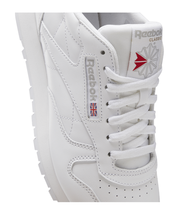 Reebok Classic Leather Weiss Weiss Grau - weiss