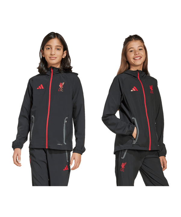 adidas FC Liverpool Tiro 25 Competition Jacke Kids Schwarz - schwarz