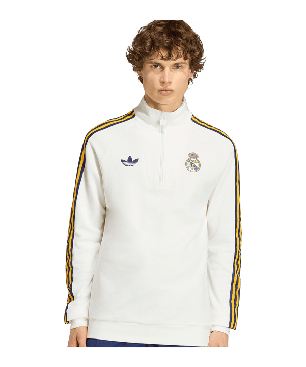 adidas Real Madrid OG Half Zip Top Weiß - weiss