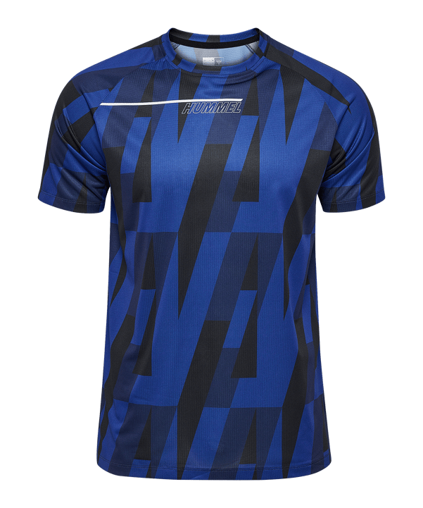 Hummel Court Aop Light Weight T-Shirt Blau F8558 - blau
