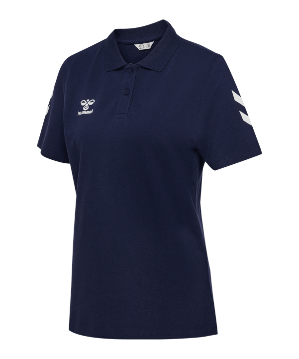 Hummel Go 2.0 Chevron Polo Damen Blau F7026 - blau