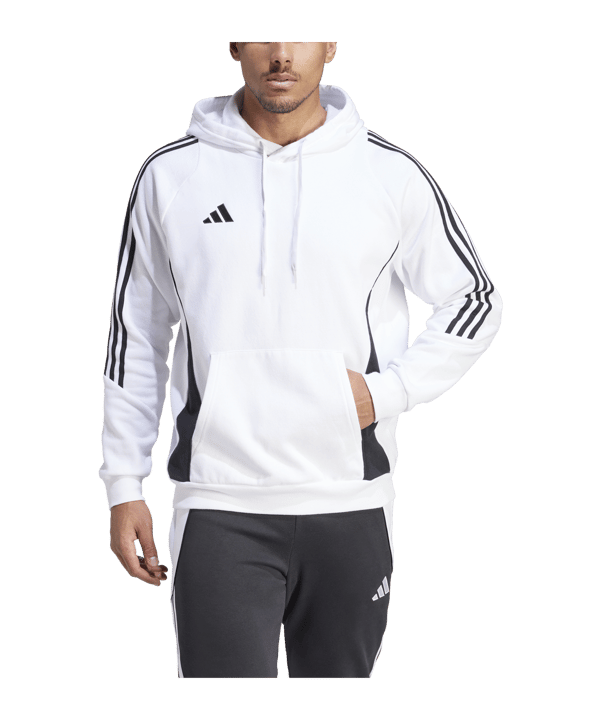 adidas Tiro 24 Hoody Weiss Schwarz - weiss