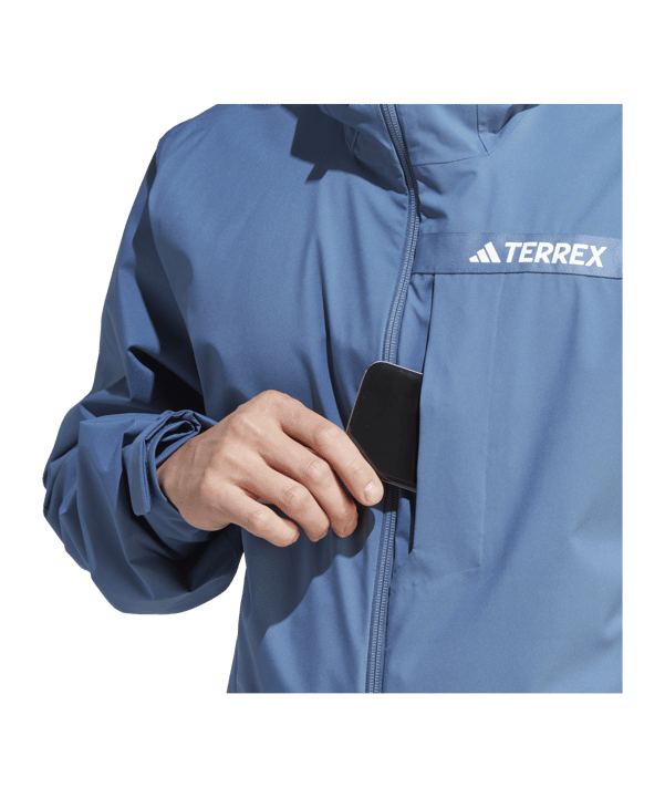 adidas Terrex Multi RAIN.RDY Regenjacke Blau Jacket Blue - blau