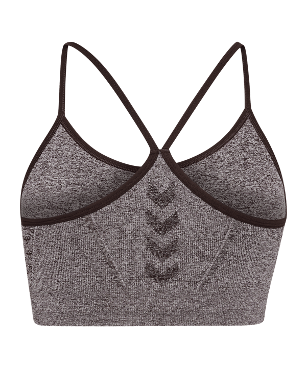 Hummel CI Seamless Scrunch Sport-BH Damen Braun F8389 - braun