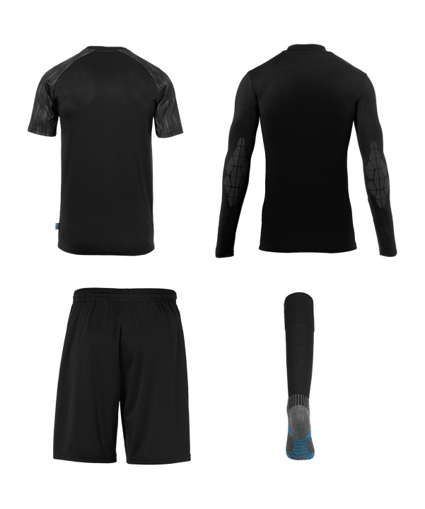 uhlsport Reaction Torwartset Kids Schwarz Grau F01 - weiss
