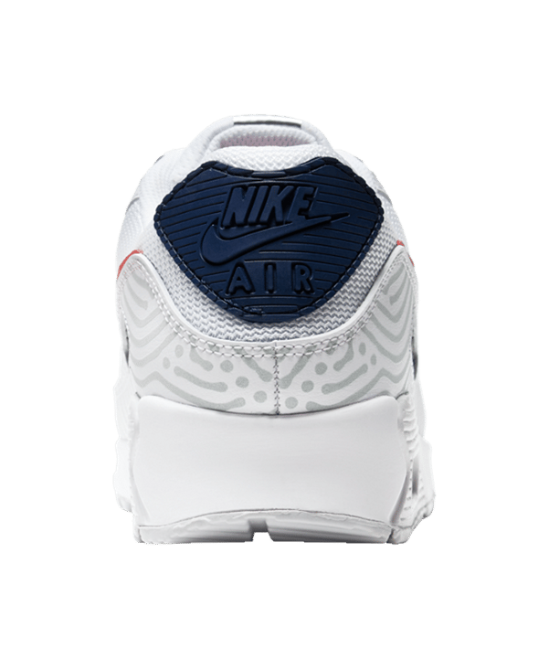 Nike Air Max 90 Weiss Rot F100 - weiss