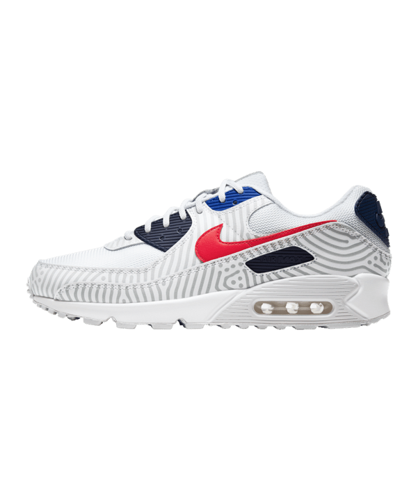 Nike Air Max 90 Weiss Rot F100 - weiss