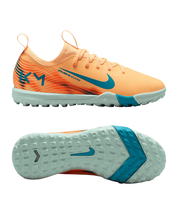 Nike Jr Air Zoom Mercurial Vapor XVI Academy TF Kylian Mbappe Signature Kids Orange F801 - orange
