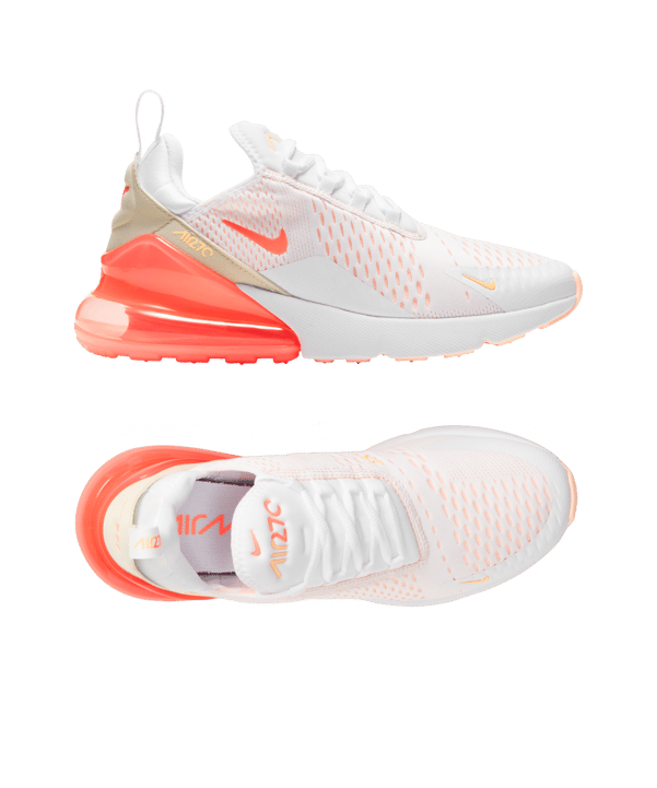 Nike Air Max 270 Damen Weiss Orange F100 - weiss