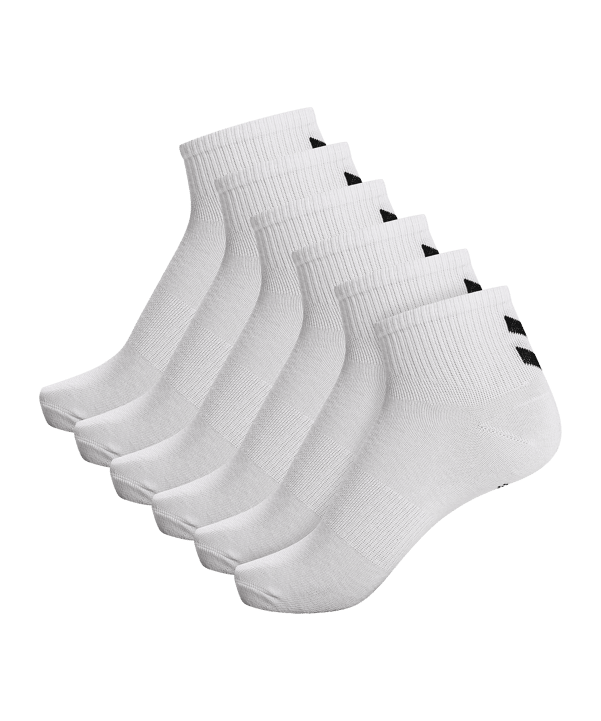 Hummel Chevron 6-Pack Mid Cut Socken Weiss F9425 - weiss