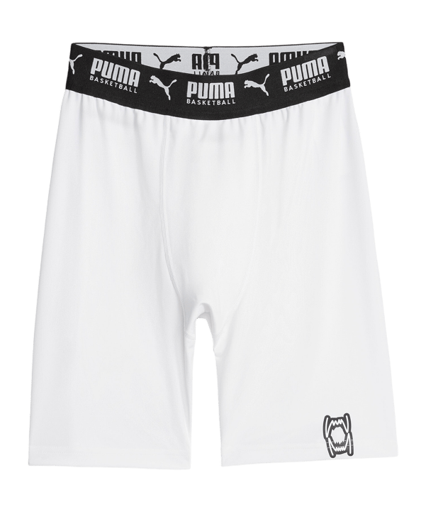 PUMA Hoops Team Short Tight Weiss F02 - weiss