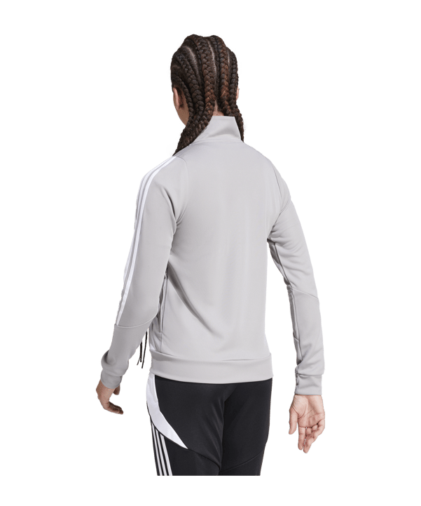adidas Tiro 24 Trainingsjacke Damen Grau Weiss - grau