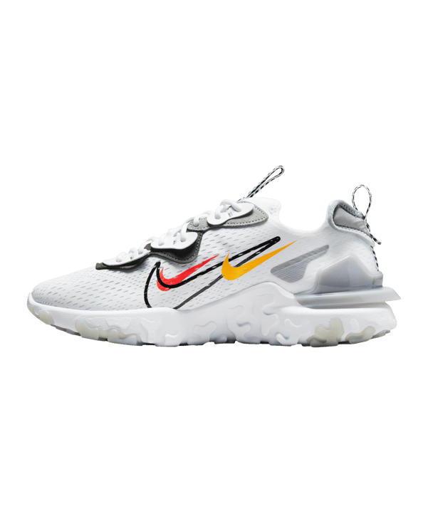 Nike React Vision Running Weiss Schwarz F101 - weiss