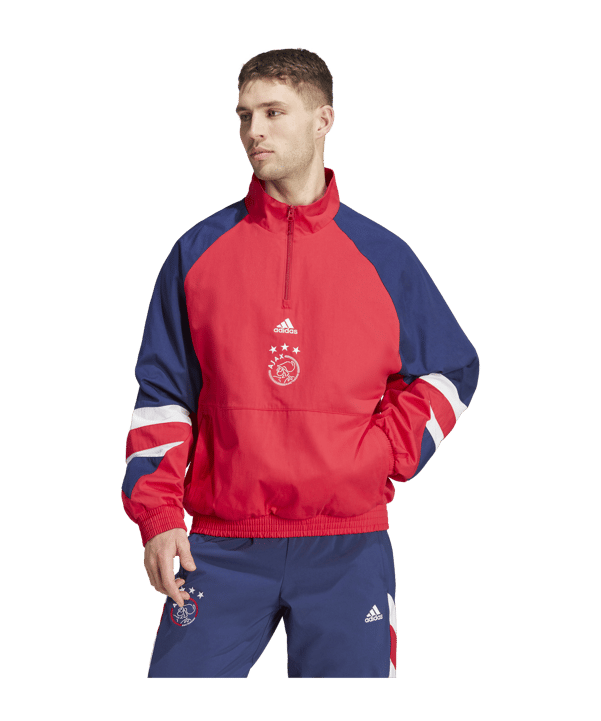 adidas Ajax Amsterdam Icon Tracktop Jacke Rot - rot