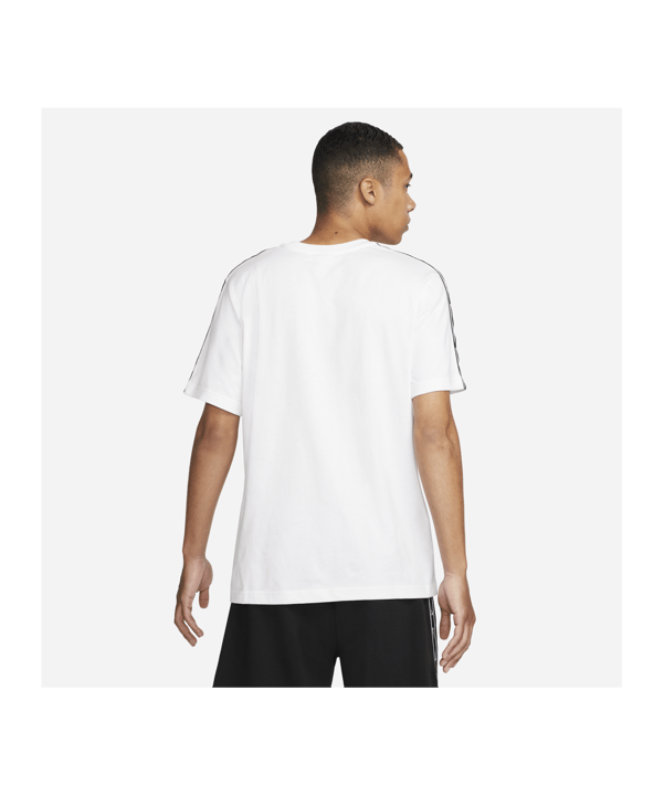 Nike Repeat T-Shirt Weiss Schwarz F100 - weiss