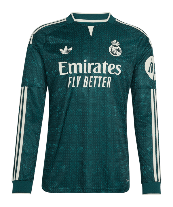adidas Real Madrid Authentic Maglia maniche lunghe Away 2026/2027 Verde - verde
