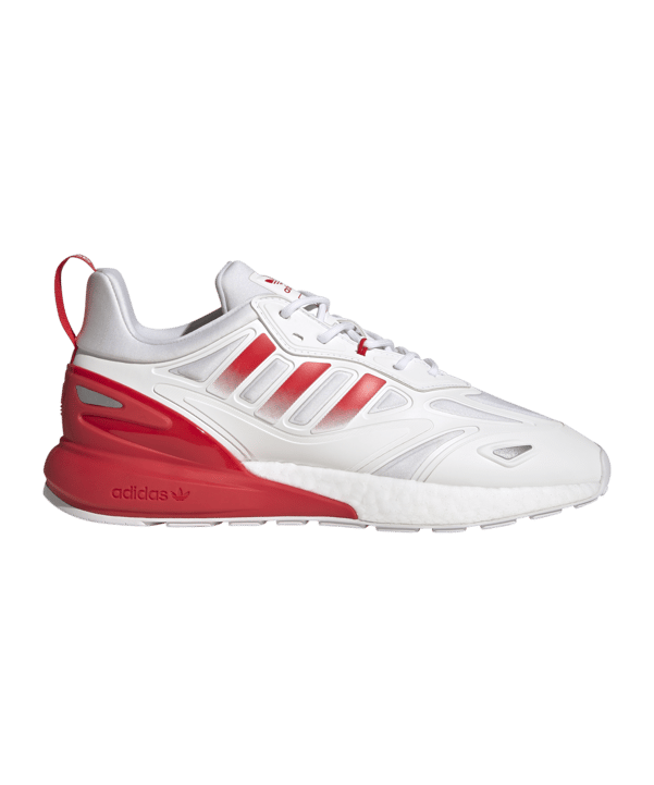 adidas Originals ZX 2K Boost 2.0 Weiss Silber Rot - weiss