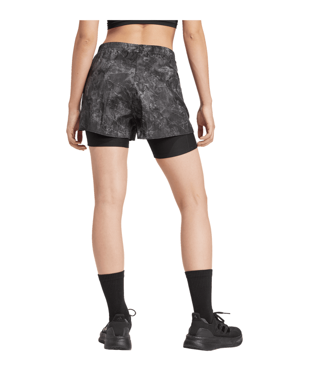 adidas Own the Run Spray 2in1 Hardloopshorts Dames Grijs - grijs
