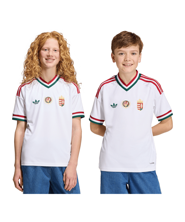 adidas MLSZ Ungarn 2026 Trikot Away 2026 Kids Weiß - weiss