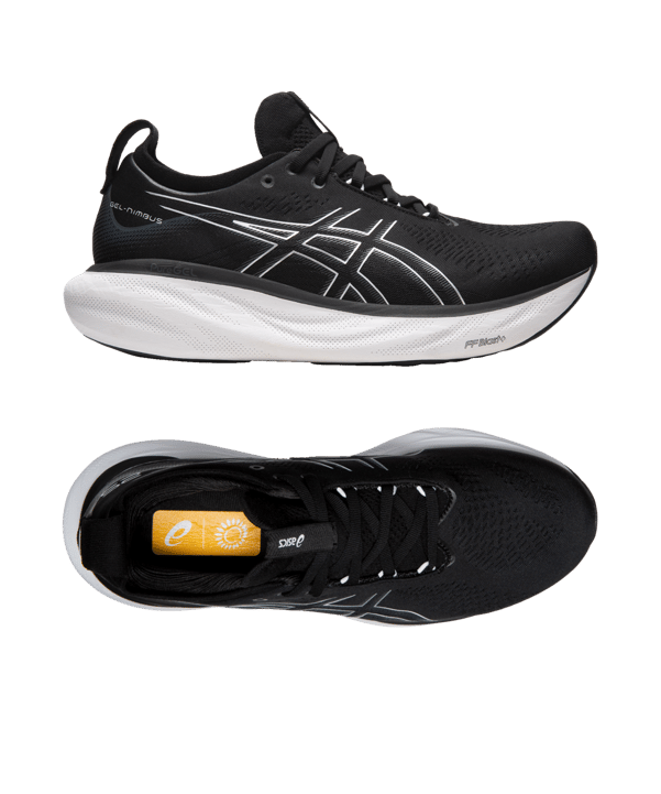 Asics Gel-Nimbus 25 Schwarz Silber F001 Laufschuh - schwarz