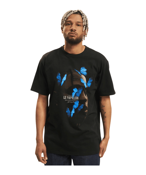 Mister Tee Le Papilloversized T-Shirt Schwarz - schwarz
