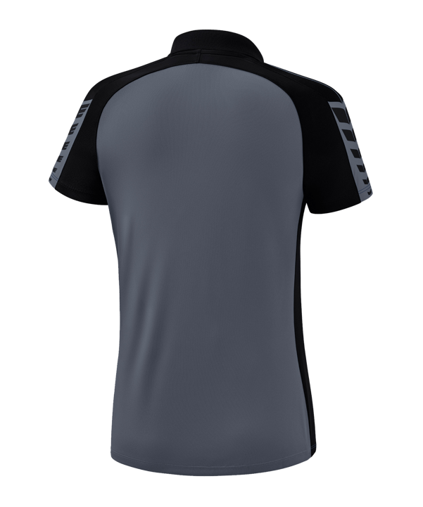 Erima Six Wings Poloshirt Damen Grau Schwarz - grau
