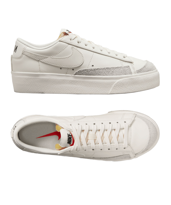 Nike Blazer Low Platform Damen Weiss Grau F105 - weiss
