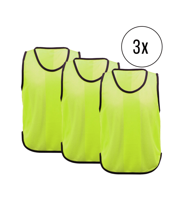 Cawila Trainingsleibchen UNI 3er Set Gelb | Leibchen Sport - gelb