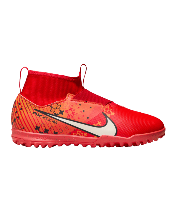 Nike Air Zoom Mercurial Superfly IX Academy TF Dream Speed 7 Kids Rot Weiss Orange F600 - rot