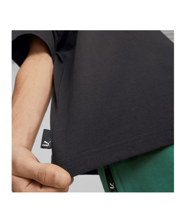 PUMA DOWNTOWN Logo Graphic T-Shirt Schwarz F01 - schwarz