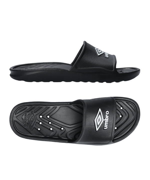 Umbro TT Sandal Badelatsche Schwarz Weiss F090 - schwarz